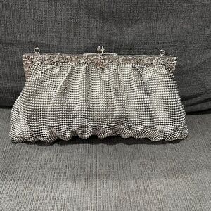 Vintage Whiting & Davis Silver Chainmail Clutch